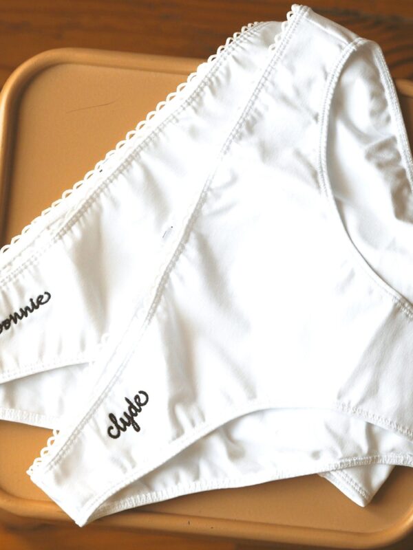 Lot de 2 Culottes Brodées BONNIE & CLYDE