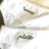 Lot de 2 Culottes Brodées ROMEO & JULIETTE