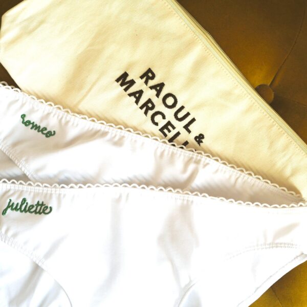 Lot de 2 Culottes Brodées ROMEO & JULIETTE