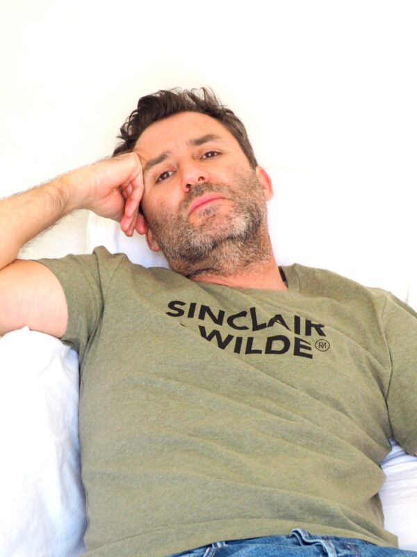 T-Shirt col Rond SINCLAIR & WILDE Kaki chiné / Black