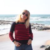 Pull Cachemire MARINIERE Marine / Rouge
