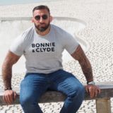 T-Shirt Col Rond  BONNIE & CLYDE Gris chiné / Velours Black