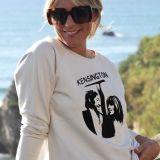 Sweat Loose  KENSINGTON  Crème / Velours Noir