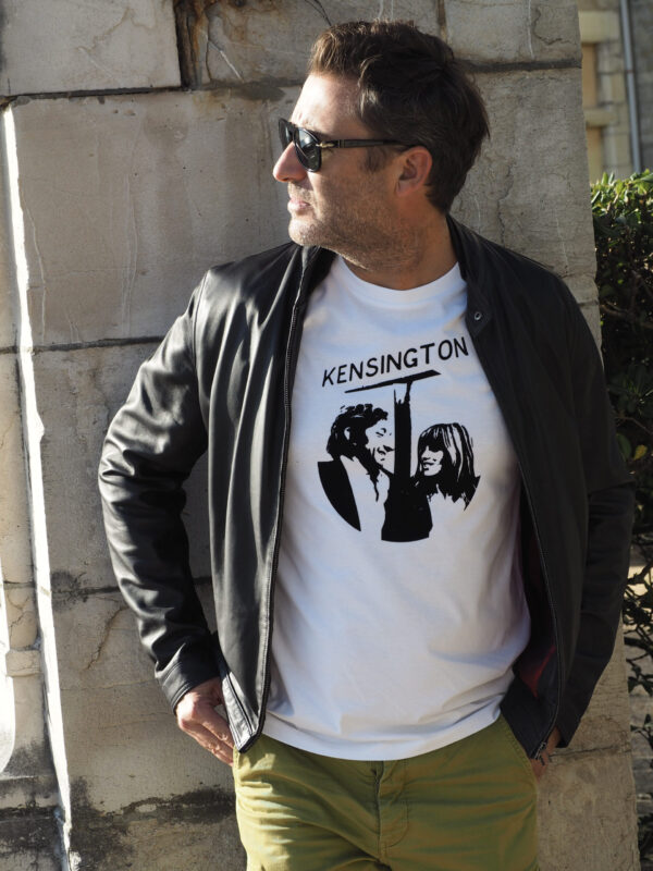 T-Shirt Col Rond JANE & SERGE KENSINGTON Blanc / Black