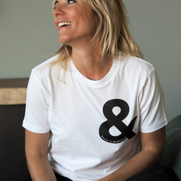 T-shirt col rond blanc