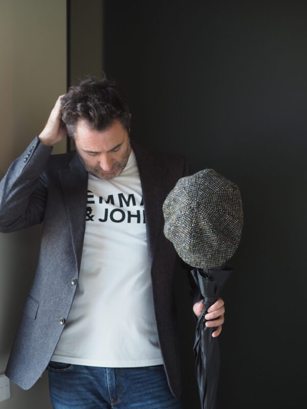 T-Shirt Col Rond HOMME Blanc / Black EMMA & JOHN