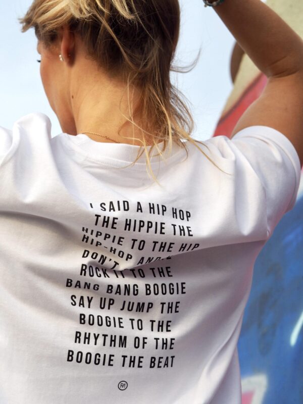 T-Shirt "boxy" White / Black HIP HOP