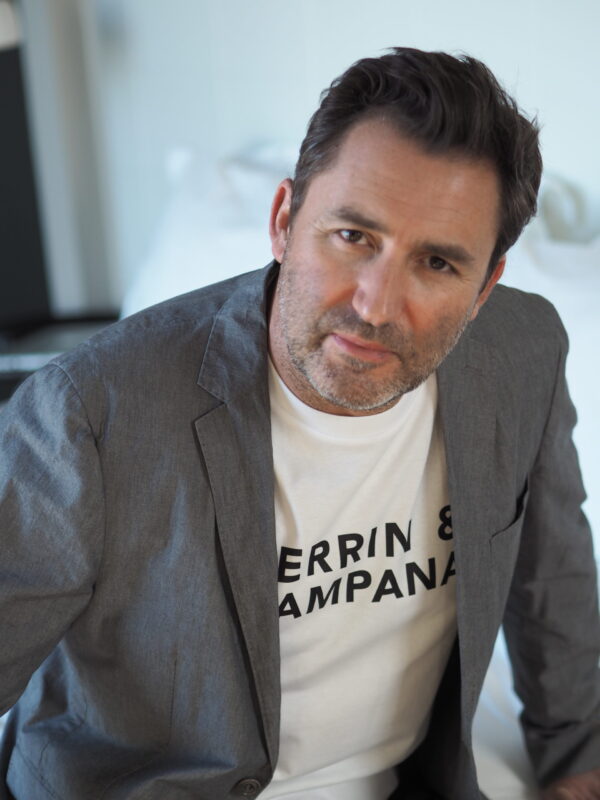 T-Shirt Col Rond HOMME Blanc / Black PERRIN & CAMPANA