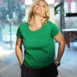T-Shirt Col Danseuse Vert Université / Vert QUELQUES MOTS D’AMOUR