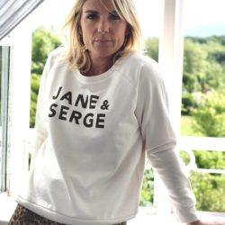 Sweat Loose  JANE & SERGE  Crème / Léopard