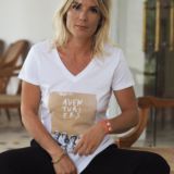 T-Shirt Col V  Blanc AVENTURIERS Collaboration JANO