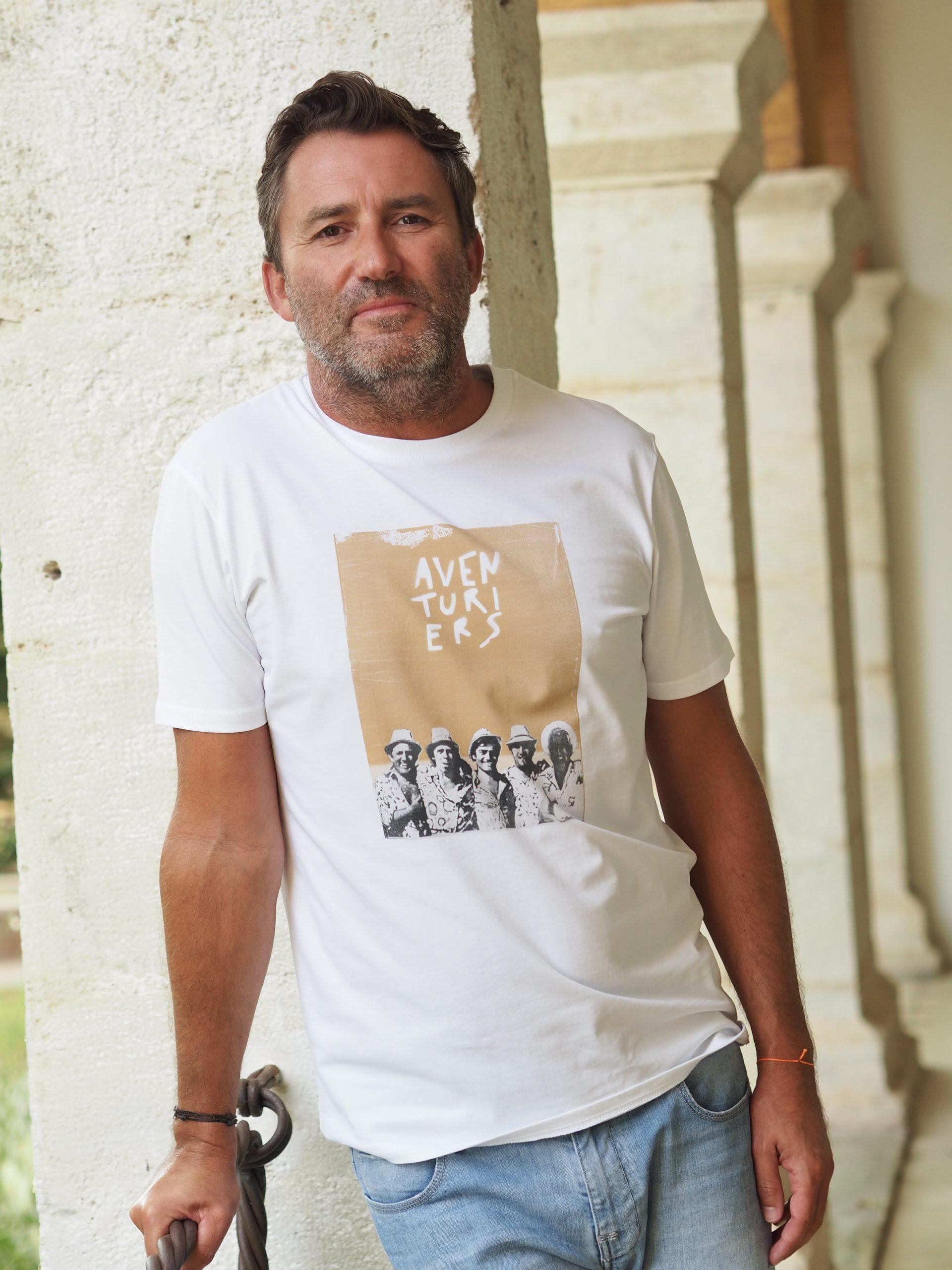 T-Shirt MIXTE Blanc AVENTURIERS Collaboration JANO