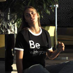 T-Shirt Biais BE with you Black / White