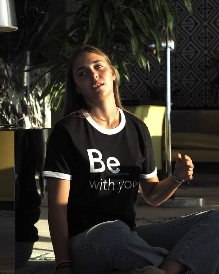 T-Shirt Biais BE with you Black / White