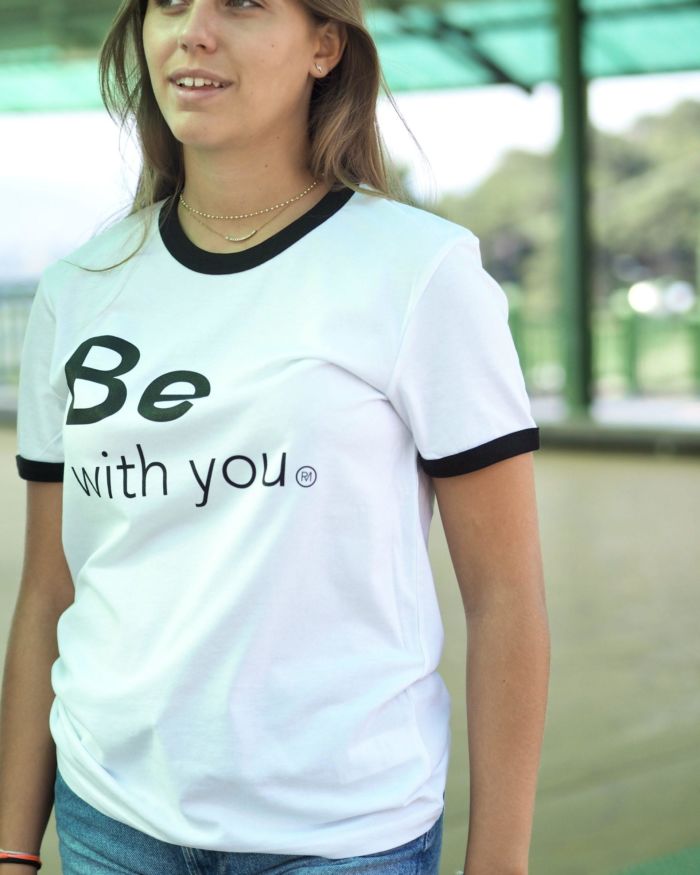 T-Shirt Biais BE with you White / Black