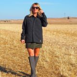 Veste ESPERLUETTE Anthracite Broderie Martini Olive