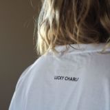 T-Shirt Very loose Lucky CHARLIE White / Black