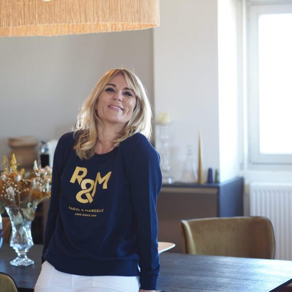 Sweat Loose RAOUL & MARCELLE Marine / Ocre
