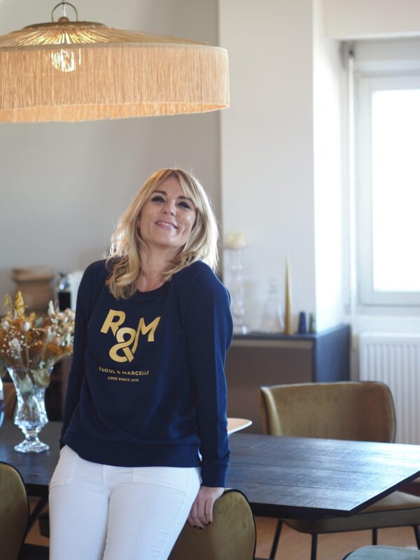 Sweat Loose RAOUL & MARCELLE Marine / Ocre