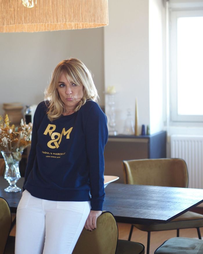 Sweat Loose  RAOUL & MARCELLE   Marine / Ocre