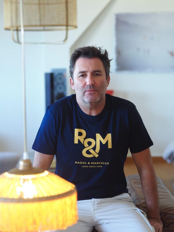 T-Shirt Col Rond RAOUL & MARCELLE Marine / Ocre