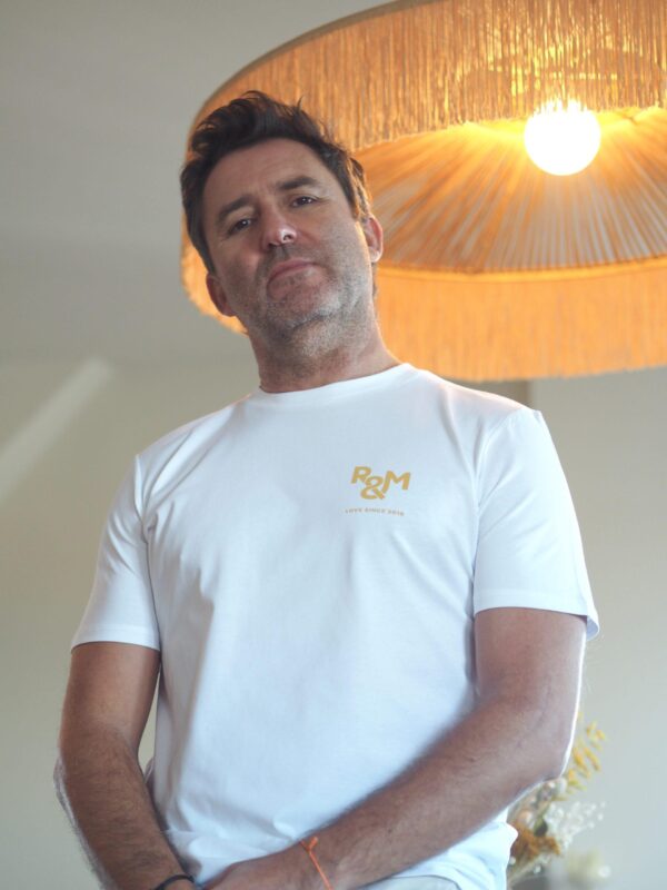 T-Shirt Col Rond RAOUL & MARCELLE Coeur White / Cumin