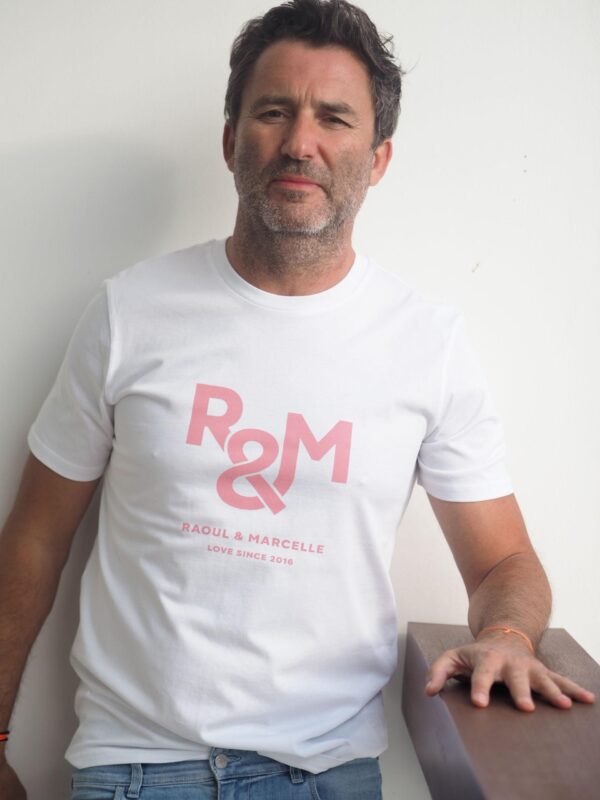 T-Shirt Col Rond RAOUL & MARCELLE White / Rose