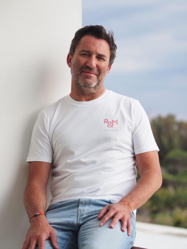 T-Shirt Col Rond RAOUL & MARCELLE Coeur White / Rose