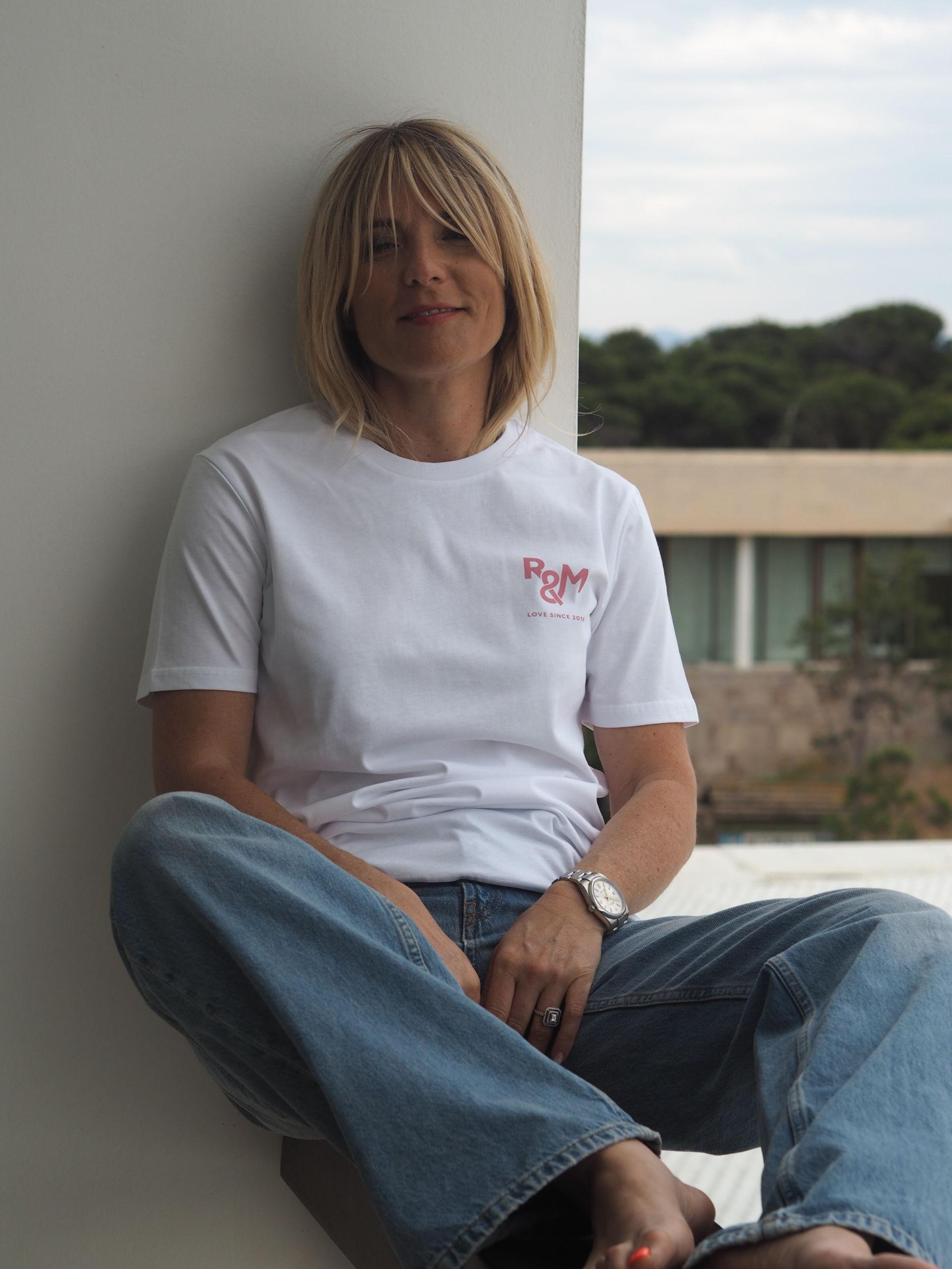 T-Shirt Col Rond  RAOUL & MARCELLE  Coeur White / Rose
