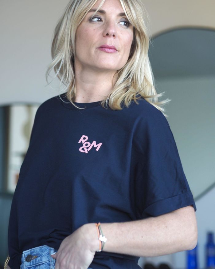 T-Shirt Very loose SUNNY SALTY WAVY Navy