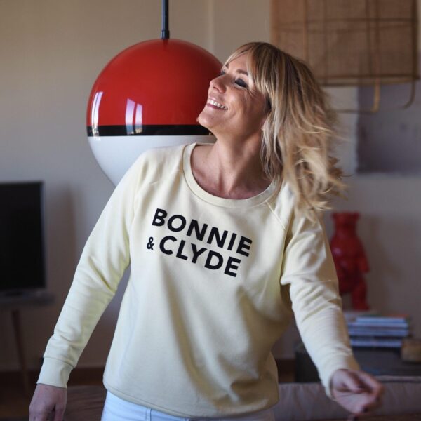 Sweat Loose BONNIE & CLYDE Soleil / Velours Marine