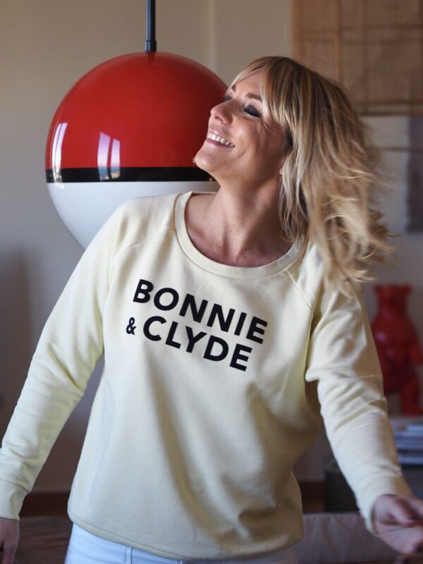Sweat Loose BONNIE & CLYDE Soleil / Velours Marine