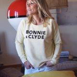 Sweat Loose  BONNIE & CLYDE  Soleil  / Velours Marine