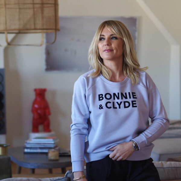 Sweat Loose BONNIE & CLYDE Lavande / Velours Marine