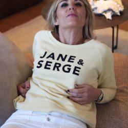 Sweat Loose  JANE & SERGE  Soleil / Velours Marine