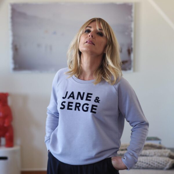 Sweat Loose JANE & SERGE Lavande / Velours Marine