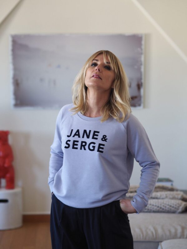 Sweat Loose JANE & SERGE Lavande / Velours Marine