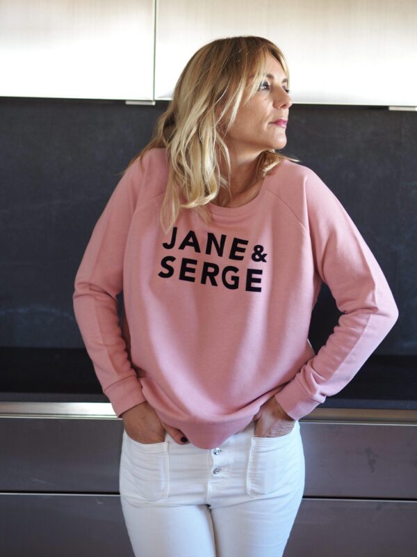 Sweat Loose JANE & SERGE Rose / Velours Marine