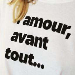 T-Shirt mixte L’amour avant tout White / Black
