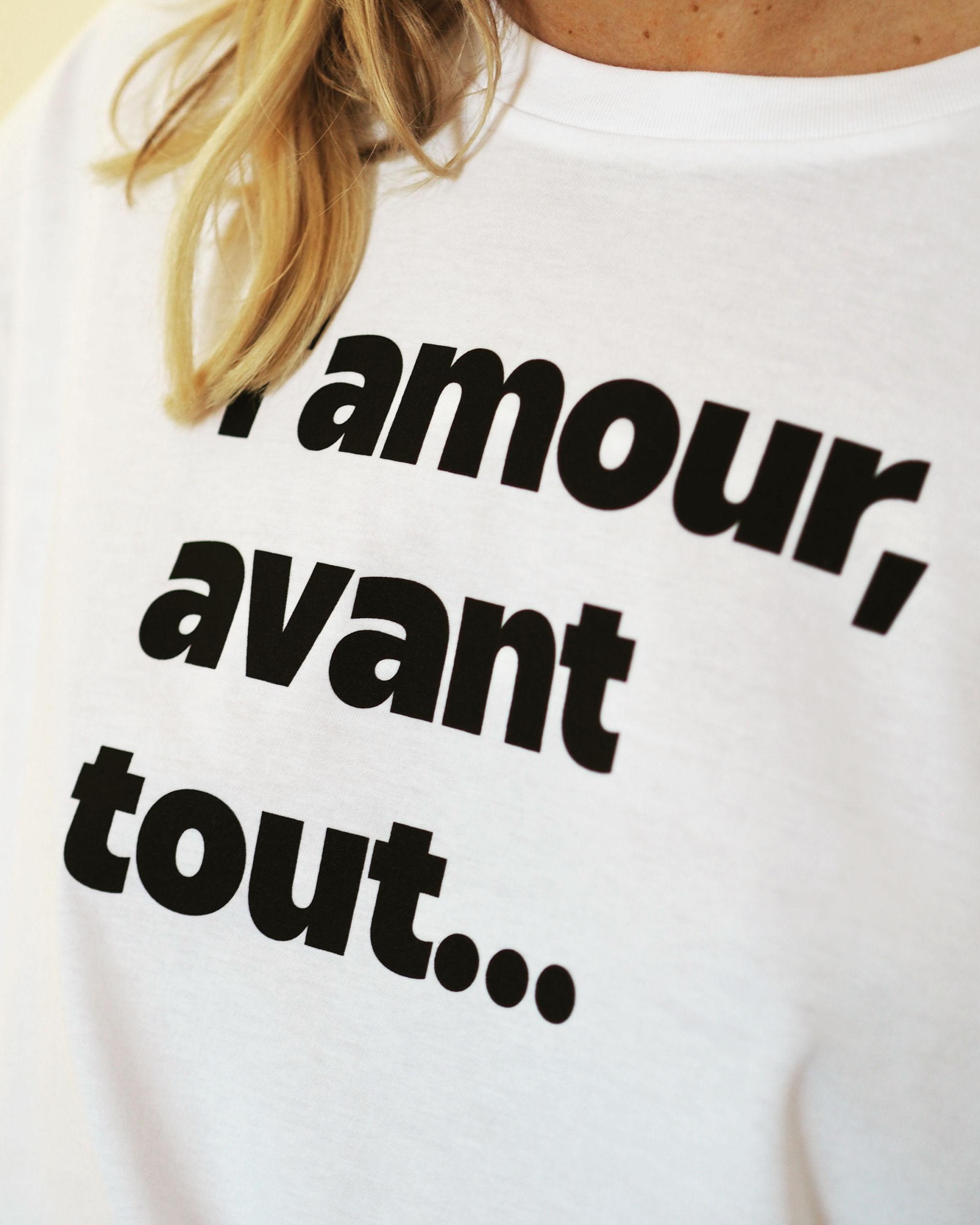 T-Shirt mixte L’amour avant tout White / Black