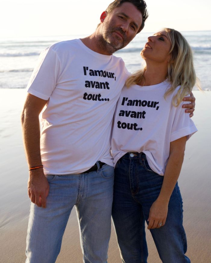 T-Shirt Very loose L’amour avant tout White / Black