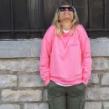 Sweat Loose  Madame rêve Candy Pink / Broderie rouge
