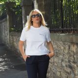T-Shirt Col Rond  Madame rêve White / Broderie navy