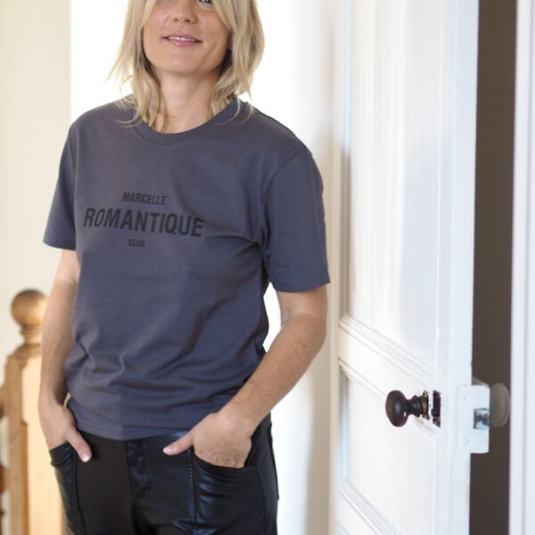 T-Shirt mixte ROMANTIQUE CLUB Anthracite / Black