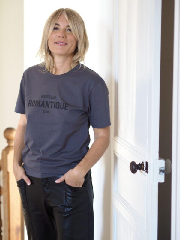 T-Shirt mixte ROMANTIQUE CLUB Anthracite / Black