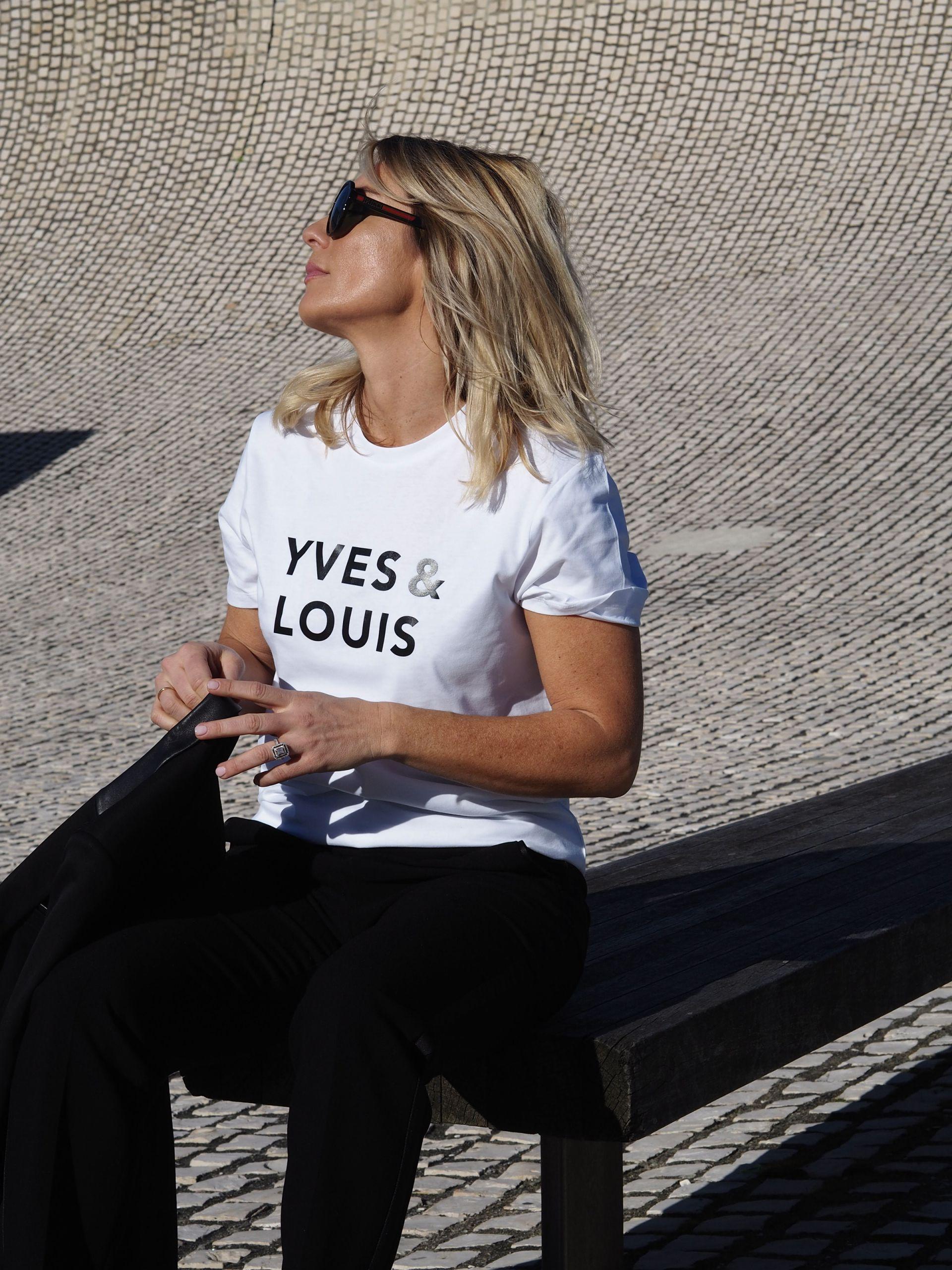 T-Shirt Mixte YVES & LOUIS  White / Black   Collab Mademoiselle FANI