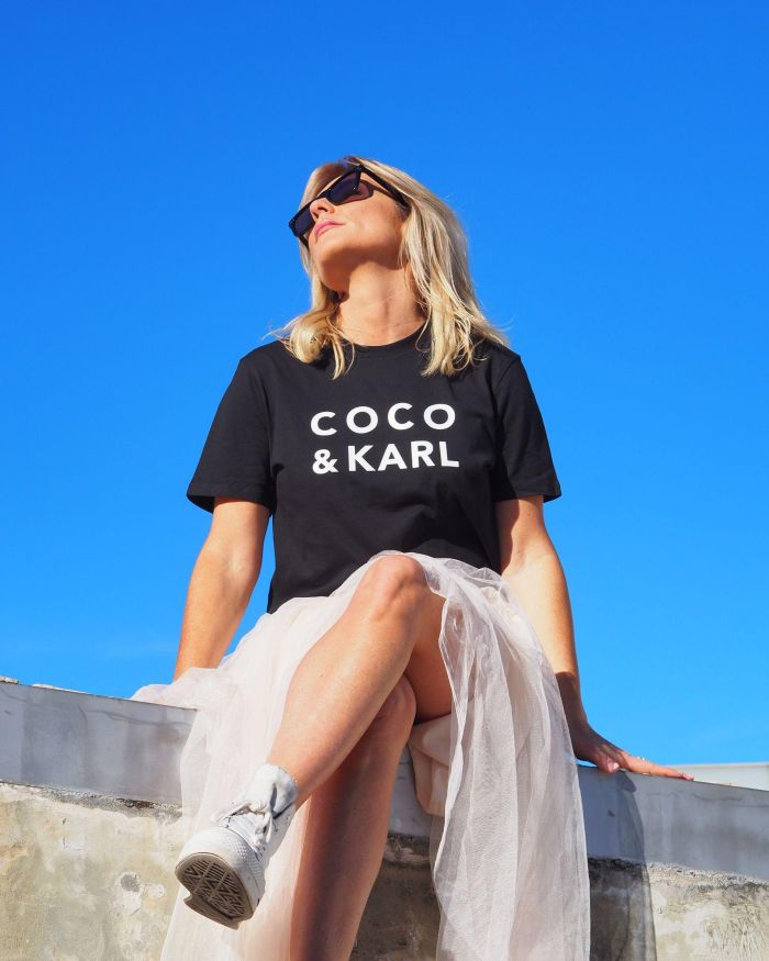 T-Shirt Mixte COCO & KARL  Black / White   Collab Mademoiselle FANI