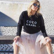 Sweat Loose COCO & KARL  Black / White    Collab Mademoiselle FANI