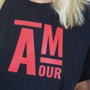 T-Shirt Very loose AMour  Black / Rouge