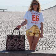 T-Shirt Very loose UPPER EAST SIDE  White / Orange